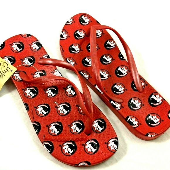 University Spirit Accessories Shoes - Florida State Seminoles Flip Flops Womens 7 New